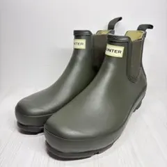 HUNTER ノリスフィールド チェルシーブーツ レインブーツ カーキ 24.5