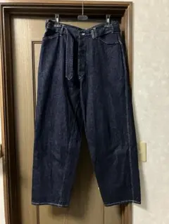 comoli 24ss ベルテッドデニム ネイビー インディゴのサムネイル