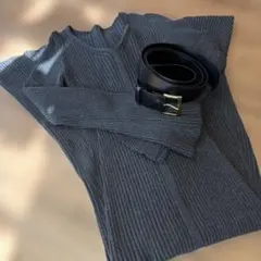 anuans セミマーメイドニットワンピース、ロングベルト