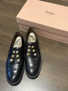 ナ*イ様 Pertini レースアップ レザー シューズ ブラックのサムネイル