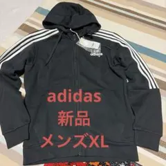 新品adidas EI8998 ブラック/ホワイト パーカー