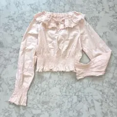 PINK HOUSE CHELSEA フリル襟 ギャザー ブラウス ピンクのサムネイル
