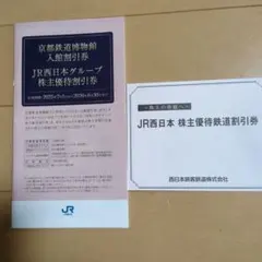 JR西日本 株主優待券 京都鉄道博物館入館割引券