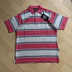 90s old VANS ボーダー 赤 ポロシャツ 半袖 デッドストッグ 韓国製のサムネイル