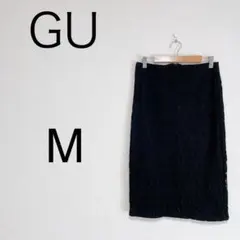 ジーユー レディース タイトスカート 総レース スリット ブラック M