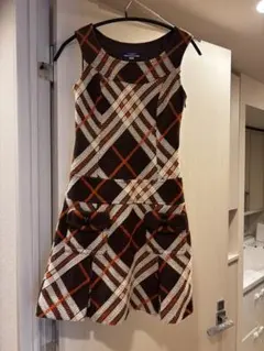 バーバリーBURBERRY BLUE LABELチェック柄ワンピース