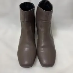 oriental traffic ブラウン ジッパー付きショートブーツ