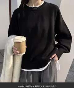 CIAOPANIC TYPY スウェットライクボリュームスリーブニット ブラック