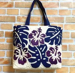 ハワイアンキルトバッグ（モンステラ）