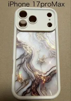 iPhone 17 Pro Max ケース マーブルデザインケース