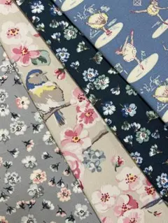 6♬年末セール・【ハギレ4枚セット】キャスキッドソン・デニム生地