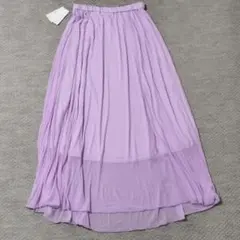 新品 コーエン coen シアーロング スカート Lサイズ 裏地付 ウエストゴム