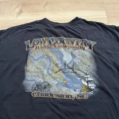 00s USA製 HARLEY-DAVIDSON Hanes ブラック ポケT