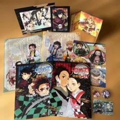 鬼滅の刃 塗絵帳クリアファイル下敷など 一式
