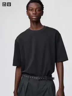 UNIQLO U エアリズムコットンオーバーサイズTシャツ/5分袖　XL