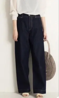 太めバギージーンズ　ワイドデニムパンツ　スローブイエナ 38 インディゴ