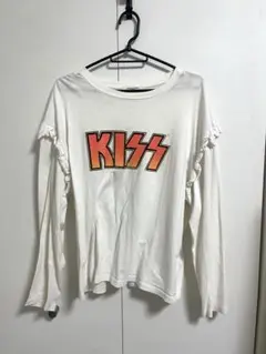 フリークスストア　kiss フリル　長袖Tシャツ　ロンT バンドT