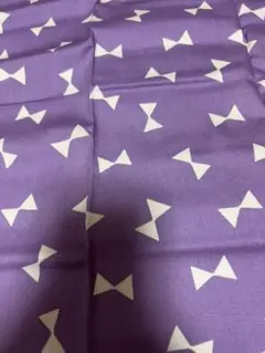 リボン　オックス 生地　はぎれ　パープル　紫