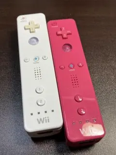 Wiiリモコン ピンクとシロ 2本セット 動作確認済み