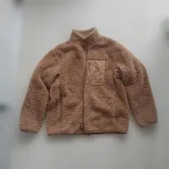 ユニクロ　フリース　ボアジャケット 150㌢　茶系