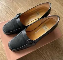 ingイング ヒールローファー パンプス　22.5 黒
