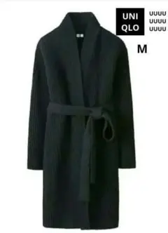 UNIQLO U ユニクロU ルメール ラムウール100%ロングカーディガン黒