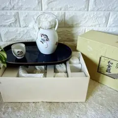 ノリタケ　 Noritake 酒器揃 徳利　ぐい呑　盆　金彩色絵 酒器セット