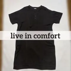 【Live in comfort 】半袖チュニック（黒）のサムネイル