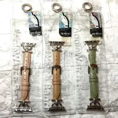 【匿名配送】Apple Watch バンド38/40/41mm レザー3本セット