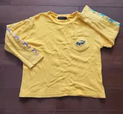 ムージョンジョン　イエロー 長袖カットソー ポケット付き