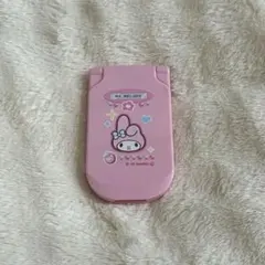 MY MELODY ガラケー　マイメルディ ミラー付きヘアブラシ ピンク