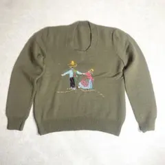 刺繍 セーター ニット