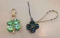 四つ葉のストラップ 2個セット