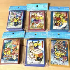【未開封】ポケセン東北 限定 ピカチュウ スリーブ 6種セット デッキシールド