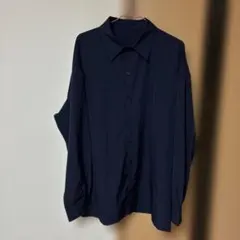 シ*ル様 SHEINシーイン　メンズ濃紺長袖シャツ　Lサイズ　ゆったり