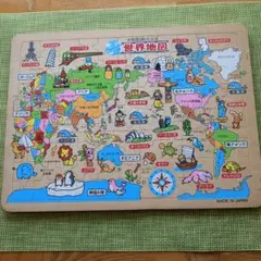 木製 世界地図 パズル 日本製
