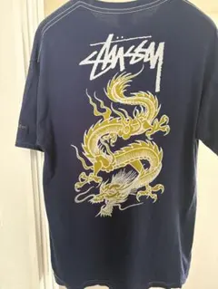 Stussy ドラゴンプリント Tシャツ L ネイビー