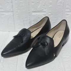 【美品】Cole Haan フラットシューズ ビオラ スキマー レザー 黒24