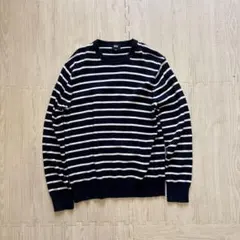 UNIQLO スーピマコットンボーダークルーセーター L