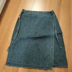 デニム タイトスカート 前面ポケット付き