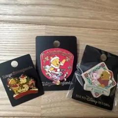 東京ディズニーランド くまのプーさん クリスマス　ピンバッジ 2000
