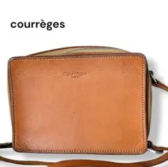 courrèges　クレージュ　ショルダーバッグ　レザー　　ブラウン　斜め掛けのサムネイル