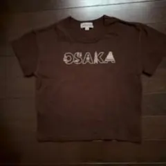 OSAKAデザイン ブラウンTシャツ 100サイズのサムネイル