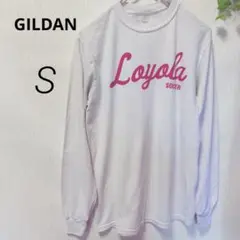 GILDAN Loyola SOCCER カレッジロゴ 長袖Tシャツ L 白