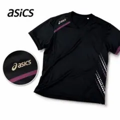 アシックス スポーツシャツ ブラック パープルのサムネイル