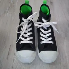 コンバースオールスター　ブラック・グリーン ハイカットスニーカー21cm
