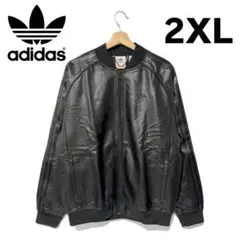 新品 アディダス SST フェイクレザー トラックトップ ブラック 2XL