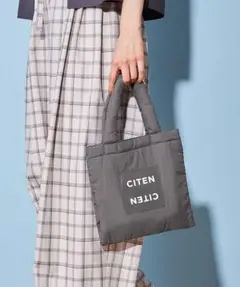 CITEN シテン パデッド クリア ロゴ トート S グレー