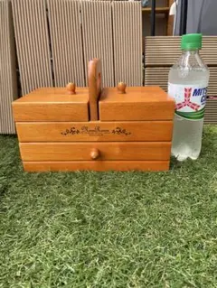 니나 로사 나무 바느질 상자 바느질 상자