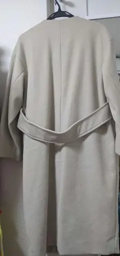 【ケセモイ】ベージュ ロングコート 後ベルト付き